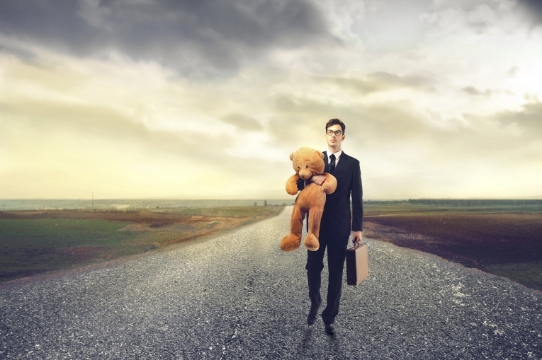 Businessman With Bear And Suitcase businessman-with-bear-and-suitcase