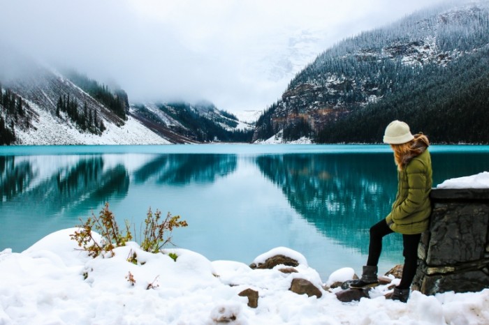 Озеро, горы, девушка - Lake, mountains, girl