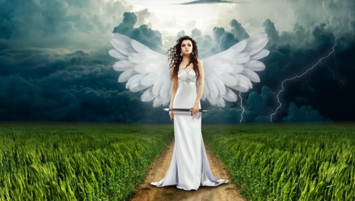 Арт, девушка ангел, гроза - Art, angel girl, storm