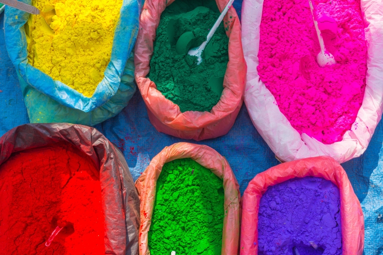 Цветной порошок, праздник красок в непале — Colored powder, holiday of ...
